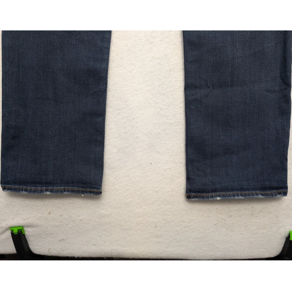 American Eagle Original Boot Jeans Mens 33x32 Dark Wash Blue Whiskered Stretch - Picture 8 of 16